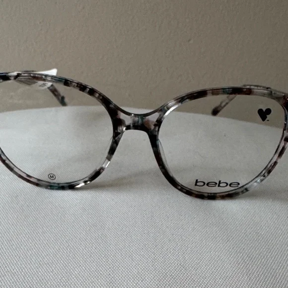 Bebe Women's Elegant Patterned Glasses - Blue/Brown Floral BB5215 - Picture 12 of 12